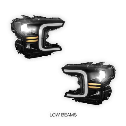 Ford F-150 (2018 - 2021) LED DRL Sequential Signal Headlights LH + RH