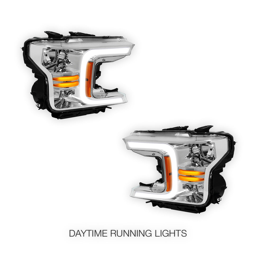 Ford F-150 (2018 - 2021) LED DRL Sequential Signal Headlights LH + RH