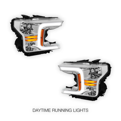 Ford F-150 (2018 - 2021) LED DRL Sequential Signal Headlights LH + RH