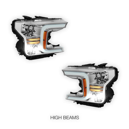 Ford F-150 (2018 - 2021) LED DRL Sequential Signal Headlights LH + RH