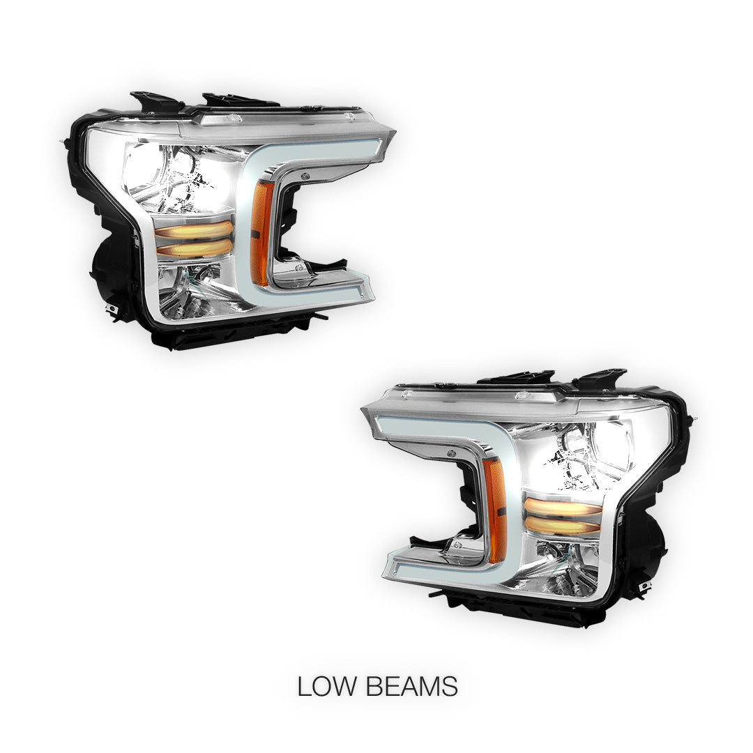 Ford F-150 (2018 - 2021) LED DRL Sequential Signal Headlights LH + RH