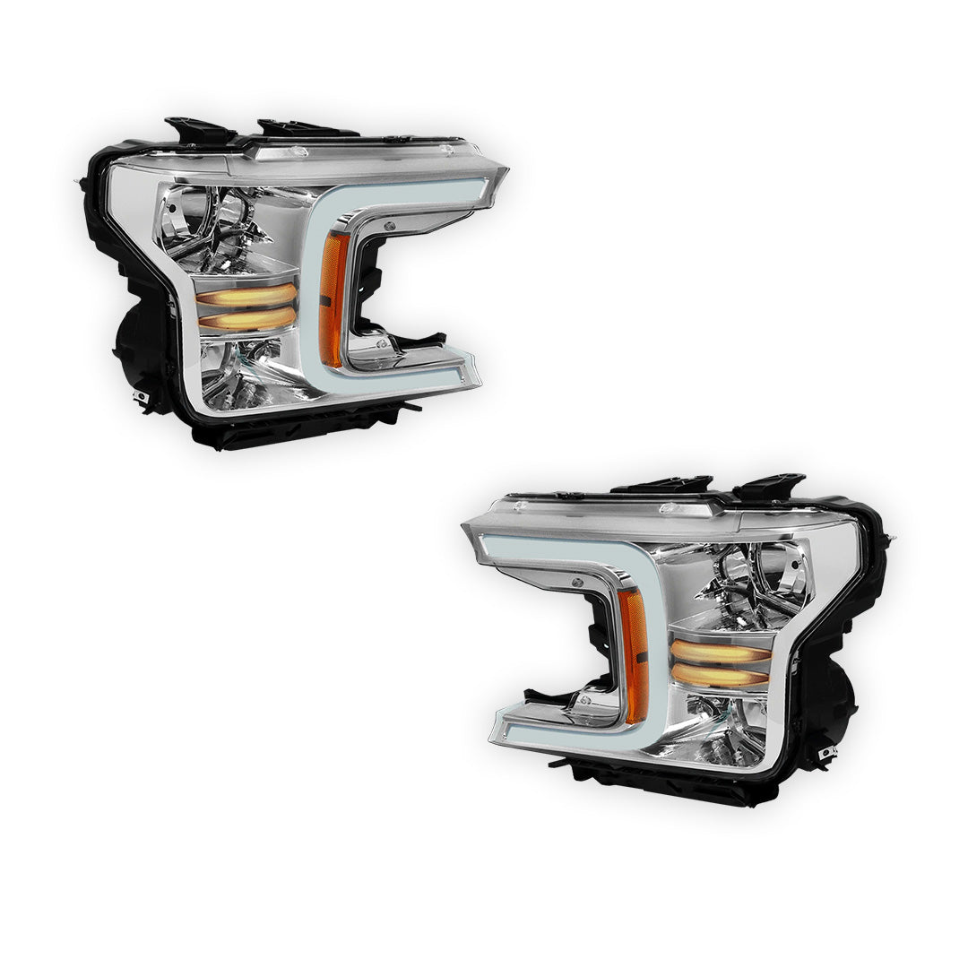 Ford F-150 (2018 - 2021) LED DRL Sequential Signal Headlights LH + RH
