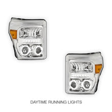 Ford F-450 (2011 - 2016) Dual Halo Projector LED DRL Headlights LH + RH