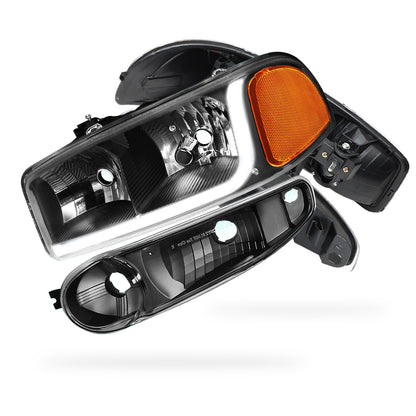 GMC Sierra 1500 (2001 - 2006) LED DRL Headlights LH + RH
