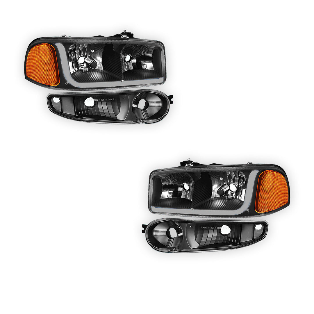GMC Sierra 1500 (2001 - 2006) LED DRL Headlights LH + RH