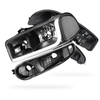 GMC Sierra 1500 (2001 - 2006) LED DRL Headlights LH + RH