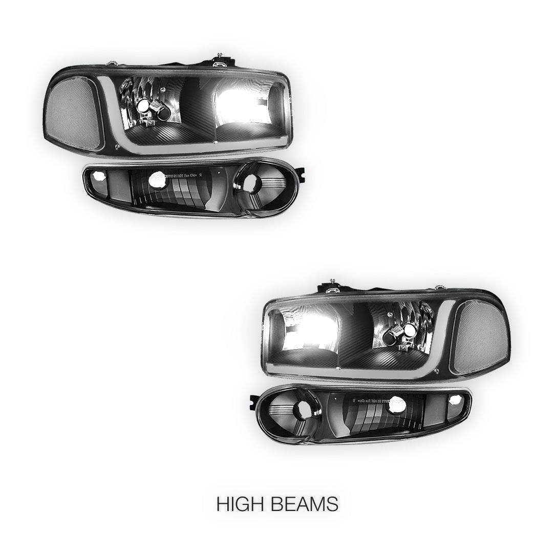 GMC Sierra 1500 (2001 - 2006) LED DRL Headlights LH + RH