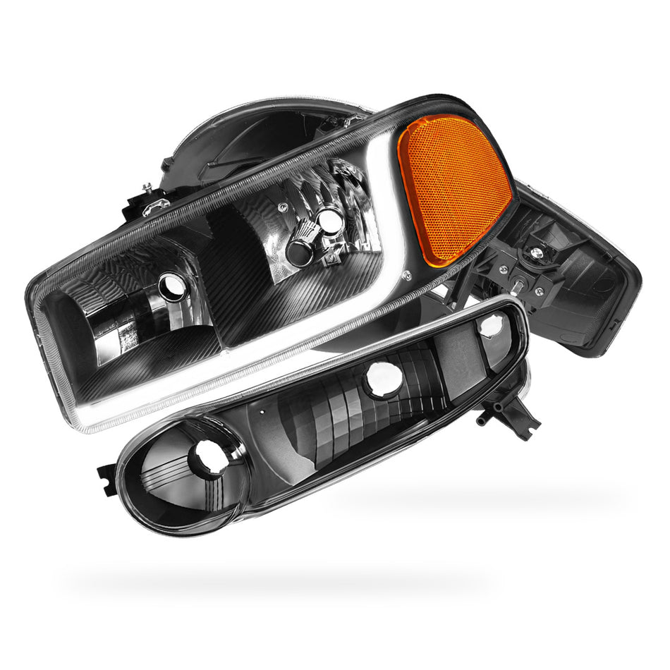 GMC Yukon (2001 - 2006) LED DRL Headlights LH + RH