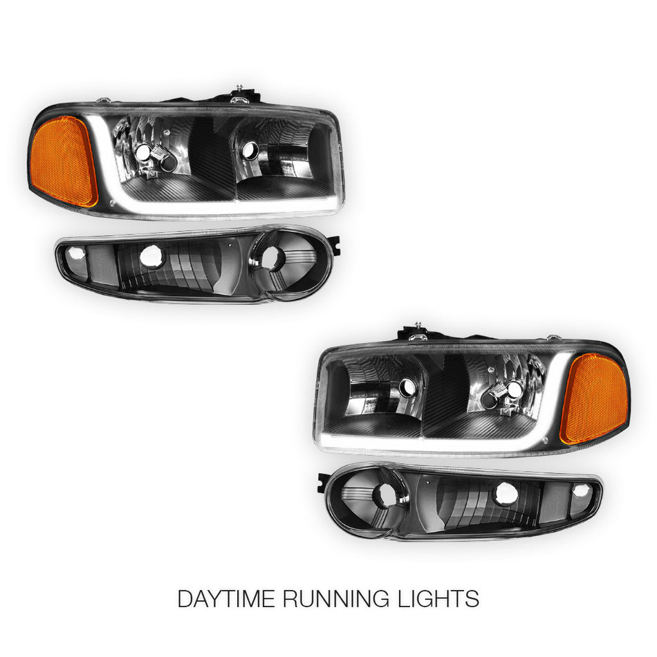 GMC Yukon (2001 - 2006) LED DRL Headlights LH + RH