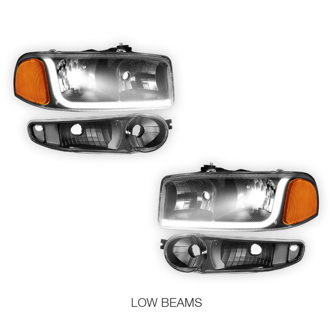 GMC Yukon (2001 - 2006) LED DRL Headlights LH + RH