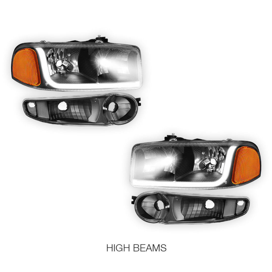GMC Yukon (2001 - 2006) LED DRL Headlights LH + RH