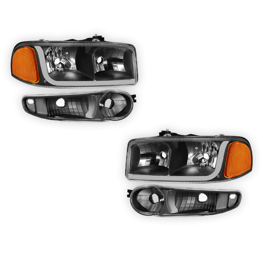 GMC Yukon (2001 - 2006) LED DRL Headlights LH + RH