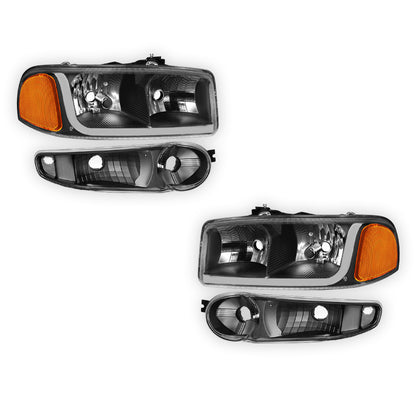 GMC Yukon (2001 - 2006) LED DRL Headlights LH + RH