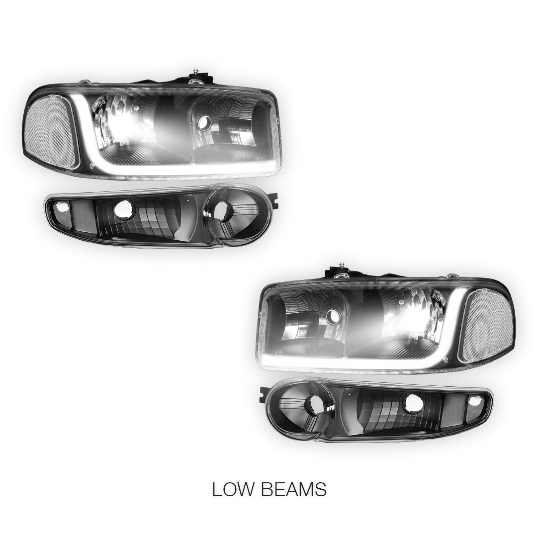 GMC Yukon (2001 - 2006) LED DRL Headlights LH + RH