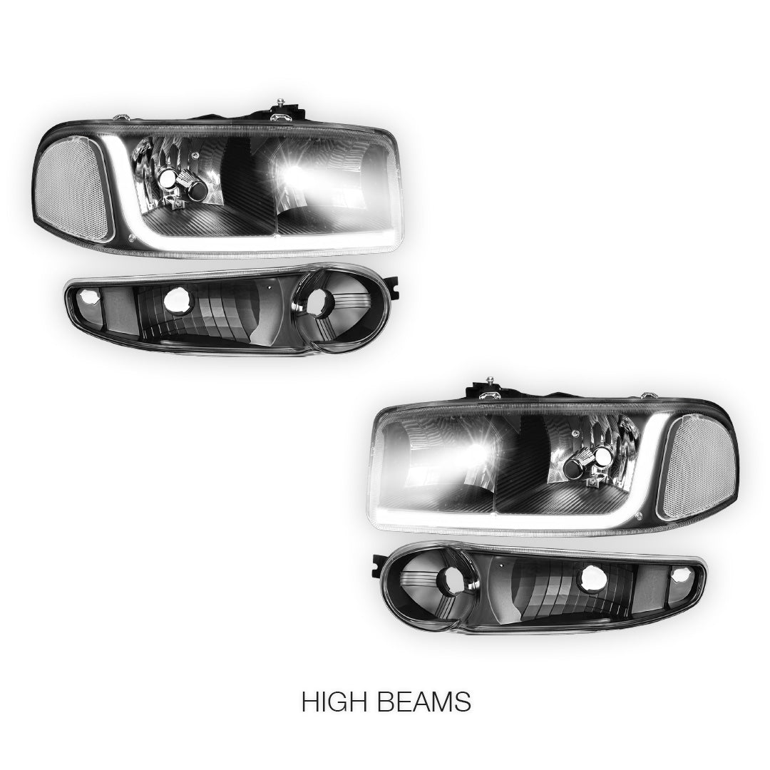 GMC Yukon (2001 - 2006) LED DRL Headlights LH + RH