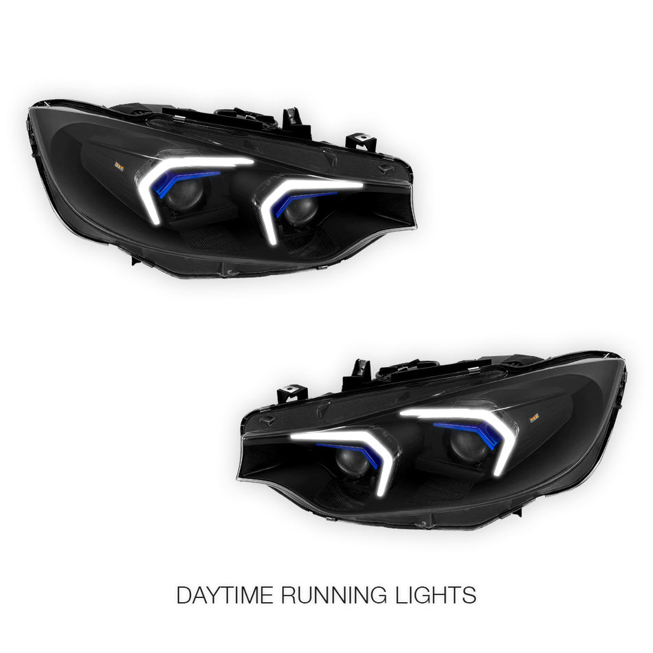 BMW 4-Series F32 / F34 / F36 (2014 - 2020) LED DRL Switchback HID Projector Headlights LH - RH
