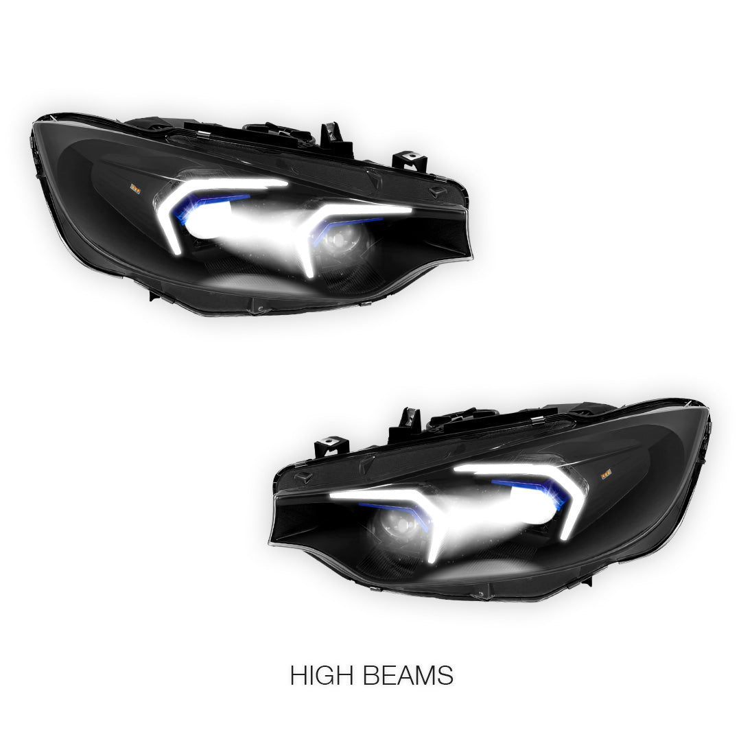 BMW 4-Series F32 / F34 / F36 (2014 - 2020) LED DRL Switchback HID Projector Headlights LH - RH