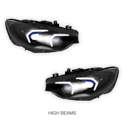 BMW 4-Series F32 / F34 / F36 (2014 - 2020) LED DRL Switchback HID Projector Headlights LH - RH