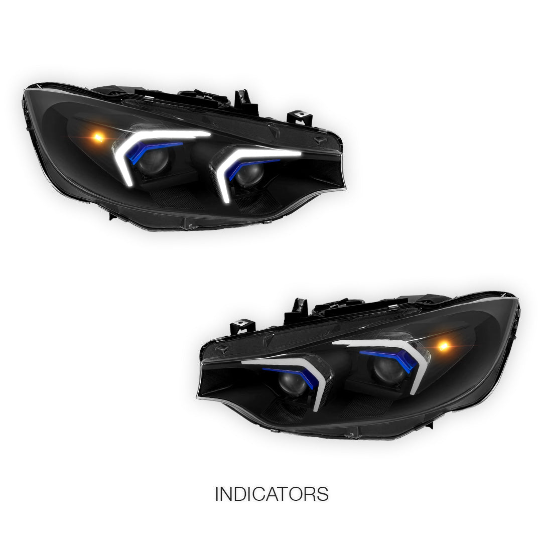 BMW 4-Series F32 / F34 / F36 (2014 - 2020) LED DRL Switchback HID Projector Headlights LH - RH