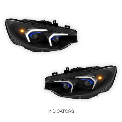 BMW 4-Series F32 / F34 / F36 (2014 - 2020) LED DRL Switchback HID Projector Headlights LH - RH
