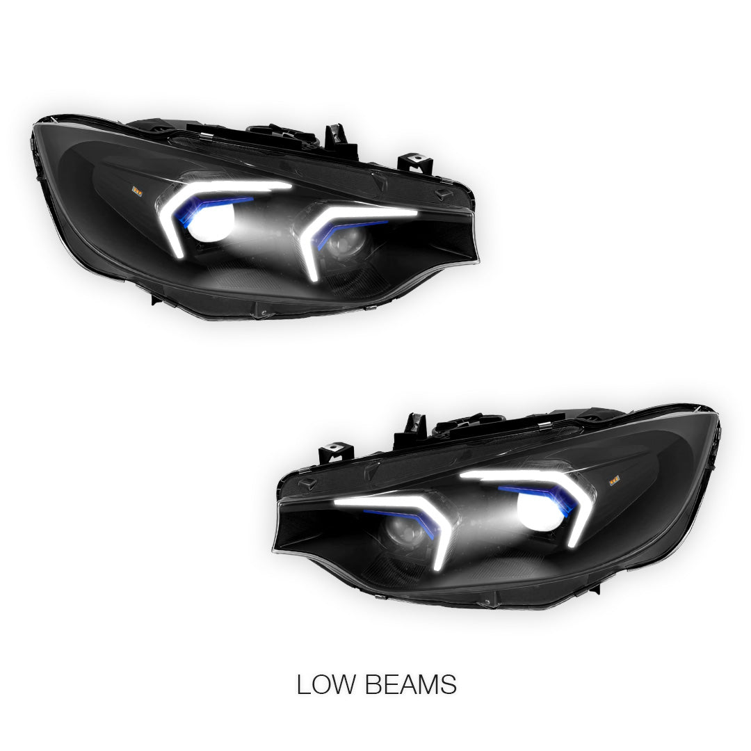 BMW 4-Series F32 / F34 / F36 (2014 - 2020) LED DRL Switchback HID Projector Headlights LH - RH