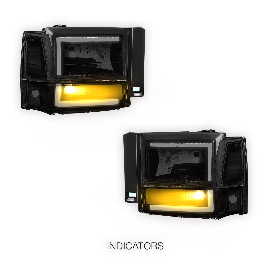 Ford Explorer (1991 - 1994) LED DRL Bar Headlight LH + RH