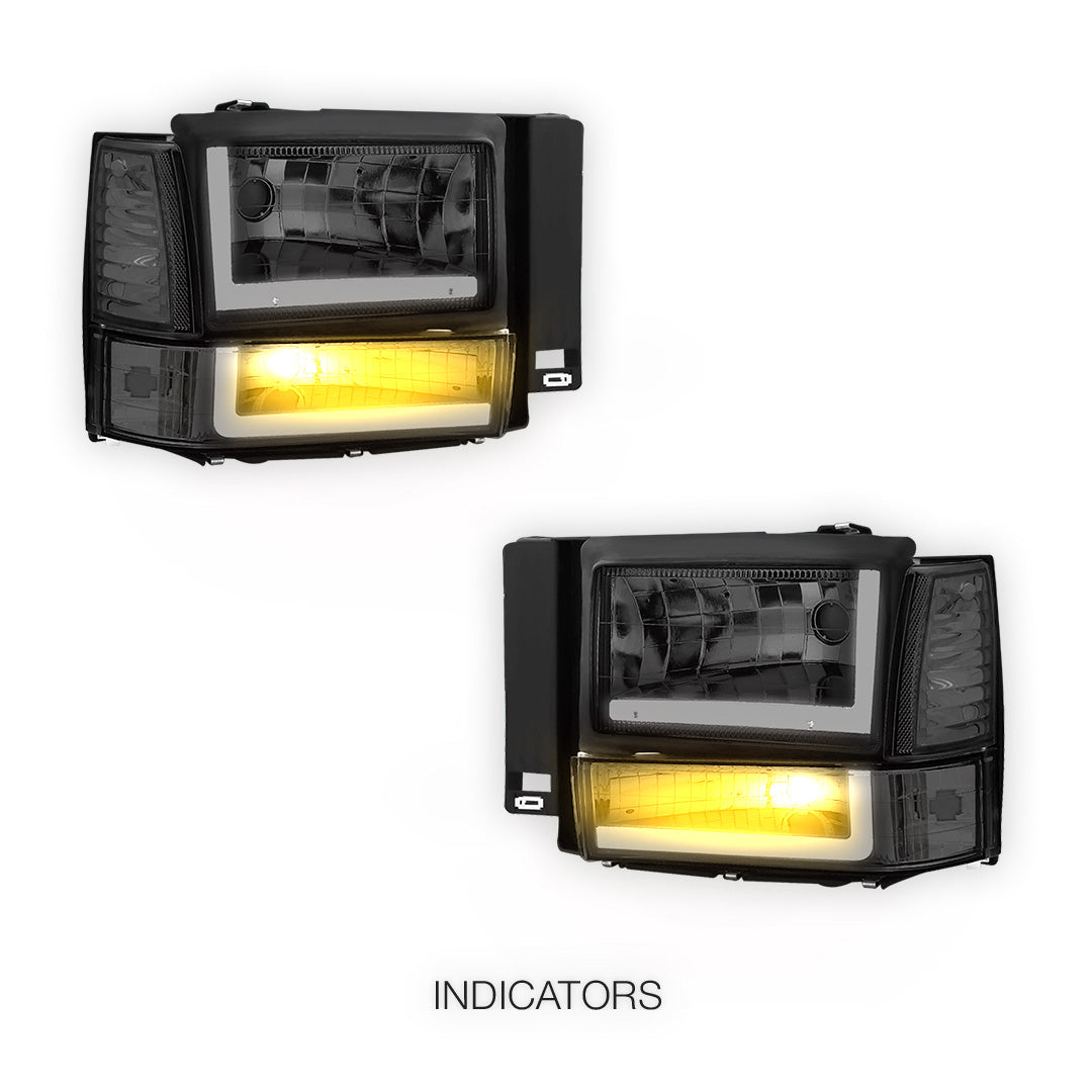 Ford Explorer (1991 - 1994) LED DRL Bar Headlight LH + RH