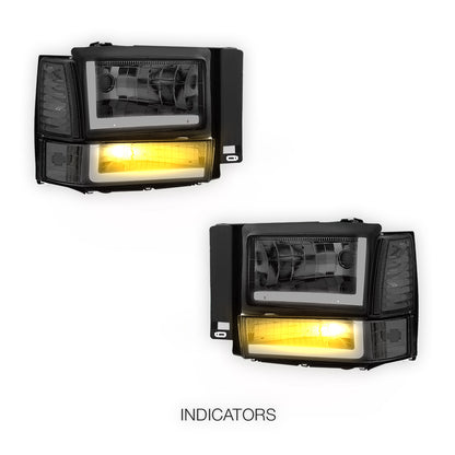 Ford Explorer (1991 - 1994) LED DRL Bar Headlight LH + RH