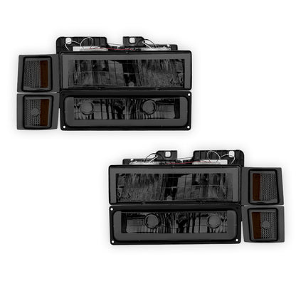 Chevrolet C1500 Suburban Silverado / LS / LT (1994 - 1999) Square - LED DRL Headlights LH + RH