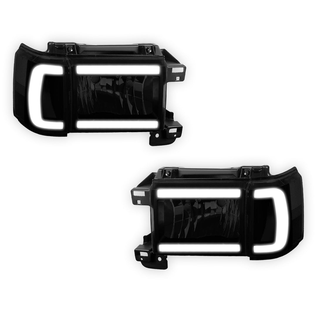 Ford Bronco (1987 - 1991) LED DRL Replacement Headlights LH + RH