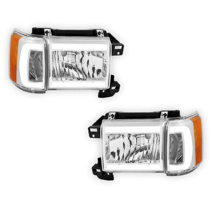 Ford Bronco (1987 - 1991) LED DRL Replacement Headlights LH + RH