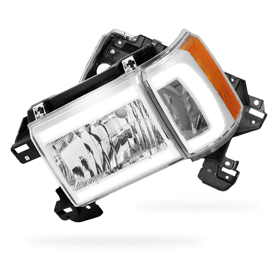 Ford F-250 (1987 - 1991) LED DRL Replacement Headlights LH + RH