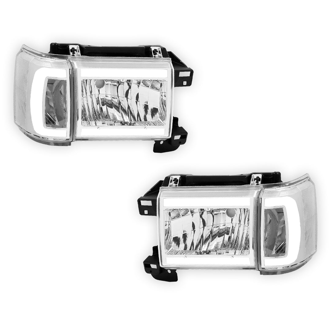 Ford F-250 (1987 - 1991) LED DRL Replacement Headlights LH + RH