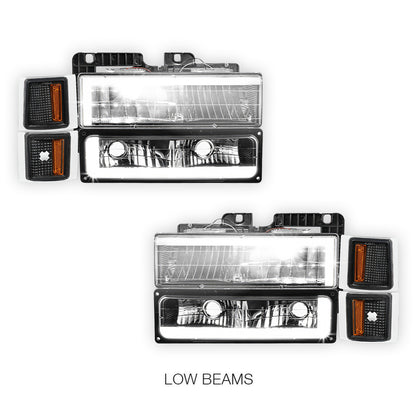 Chevrolet K1500 Cheyenne / Scottsdale / Silverado (1994 - 1999) C - LED DRL Headlights LH + RH