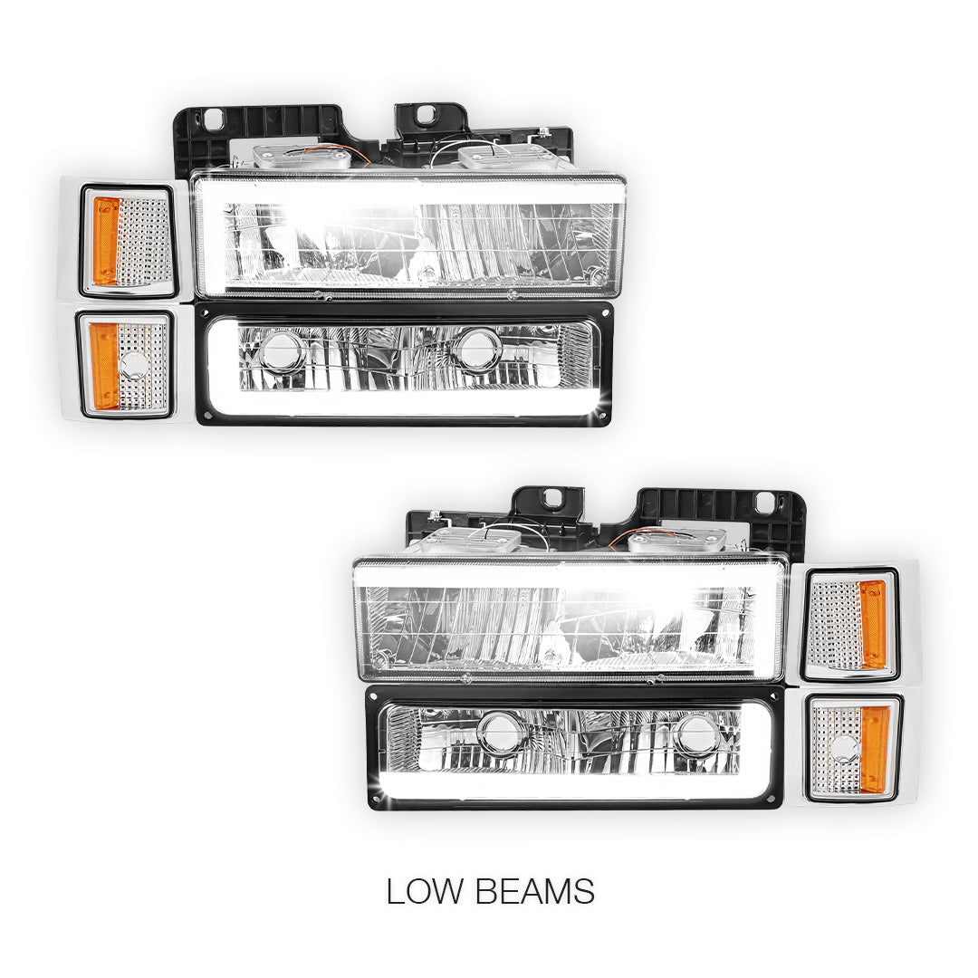 Chevrolet Tahoe LS / LT / Z71 Off-Road (1995 - 2000) C - LED DRL Headlights LH + RH