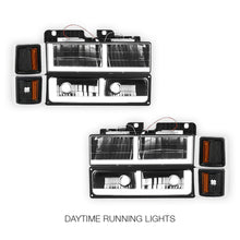 Chevrolet K1500 Suburban Silverado / LS / LT. (1994 - 1999) F - LED DRL Headlights LH + RH