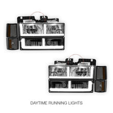 GMC C1500 Suburban SLE / SLT (1994 - 1999) F - LED Bar DRL Headlights LH + RH