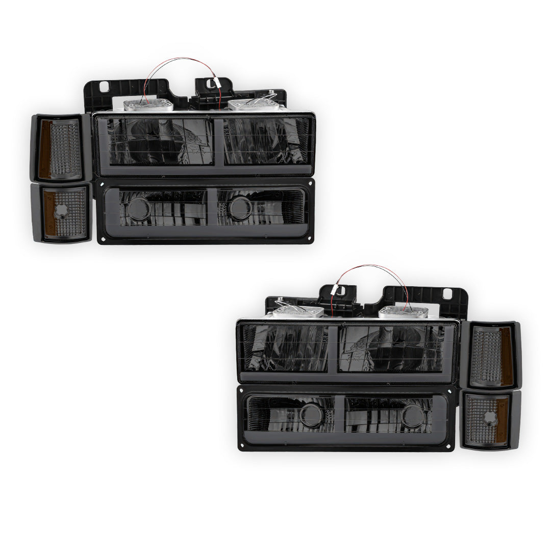GMC C1500 Suburban SLE / SLT (1994 - 1999) F - LED Bar DRL Headlights LH + RH