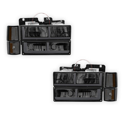 GMC C1500 Suburban SLE / SLT (1994 - 1999) F - LED Bar DRL Headlights LH + RH
