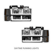 GMC K2500 Suburban SLE / SLT (1994 - 1999) F - LED Bar DRL Headlights LH + RH