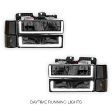 GMC C2500 Silverado / SLT / SLE (1994 - 2000) U - LED Bar DRL Headlights LH + RH