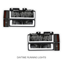 GMC K3500 Cheyenne / Scottsdale / SLE (1994 - 2000) U - LED Bar DRL Headlights LH + RH