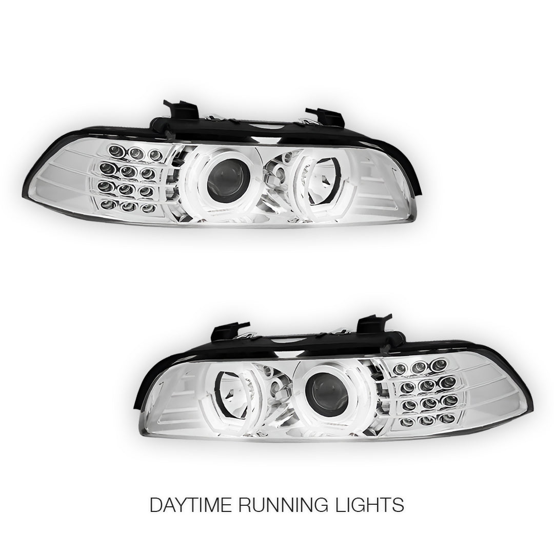 BMW 5-Series (1996 - 2003) LED Signal 3D DRL Projector Headlights LH + RH