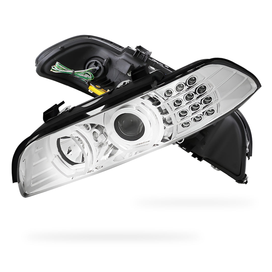 BMW 5-Series (1996 - 2003) LED Signal 3D DRL Projector Headlights LH + RH