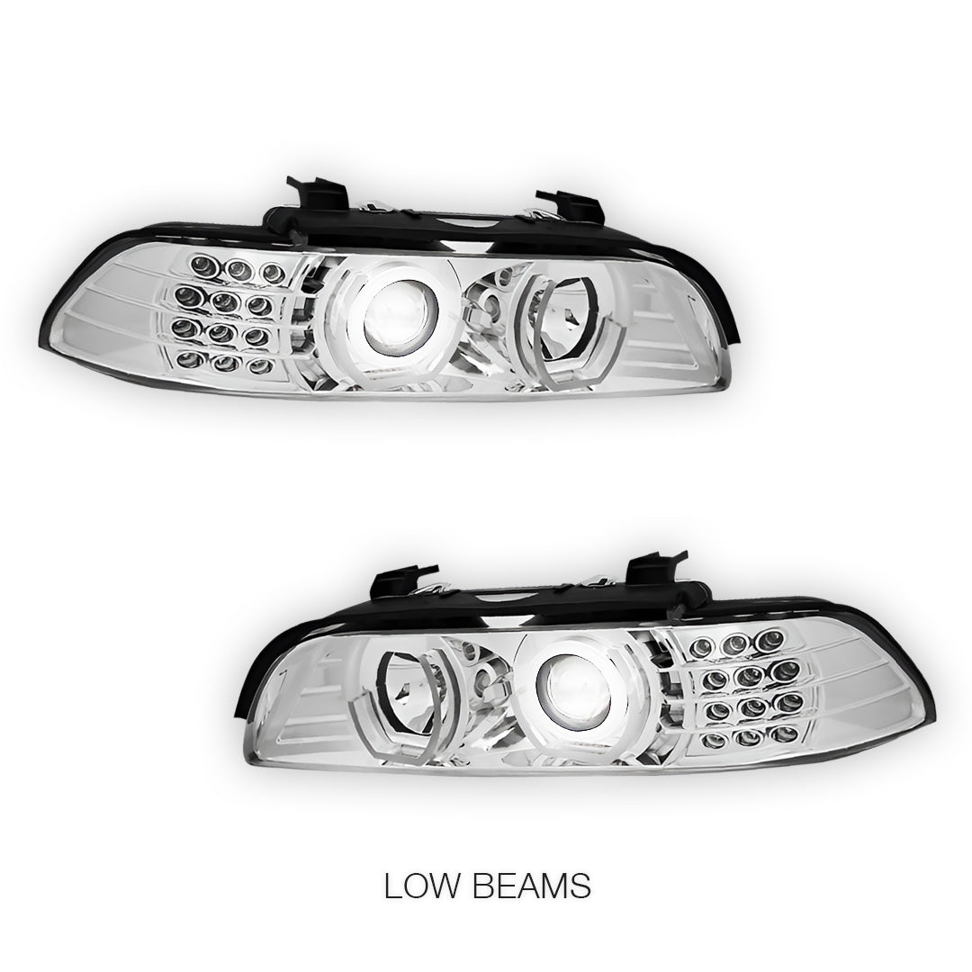 BMW 5-Series (1996 - 2003) LED Signal 3D DRL Projector Headlights LH + RH