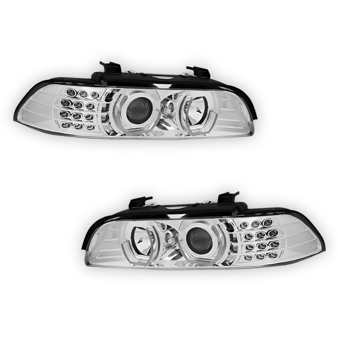 BMW 5-Series (1996 - 2003) LED Signal 3D DRL Projector Headlights LH + RH