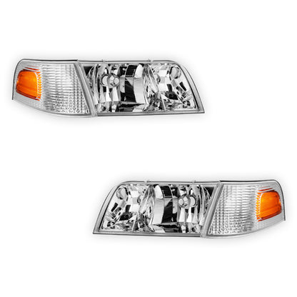 Ford Crown Victoria (1998 - 2011) Replacement Headlights LH + RH