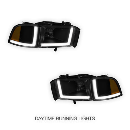 Dodge RAM 1500 (1994 - 2001) LED DRL Headlights LH + RH