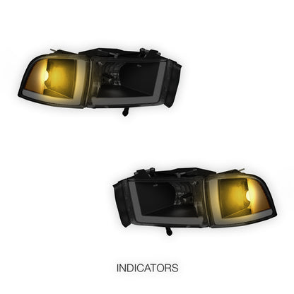 Dodge RAM 1500 (1994 - 2001) LED DRL Headlights LH + RH