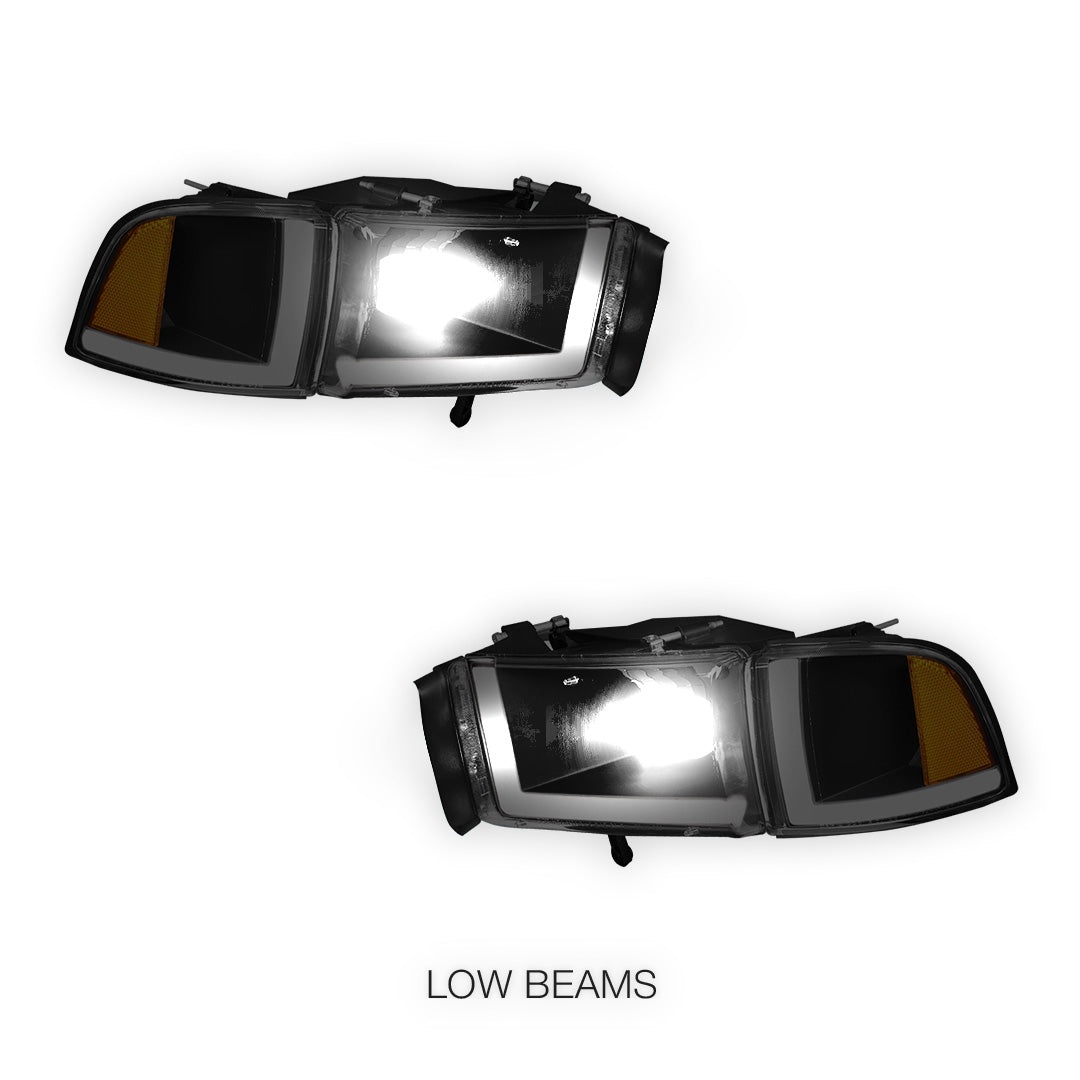 Dodge RAM 1500 (1994 - 2001) LED DRL Headlights LH + RH